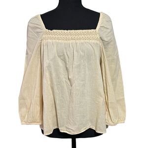 Banana Republic Women’s L/S Embroidered Smock Top/Blouse